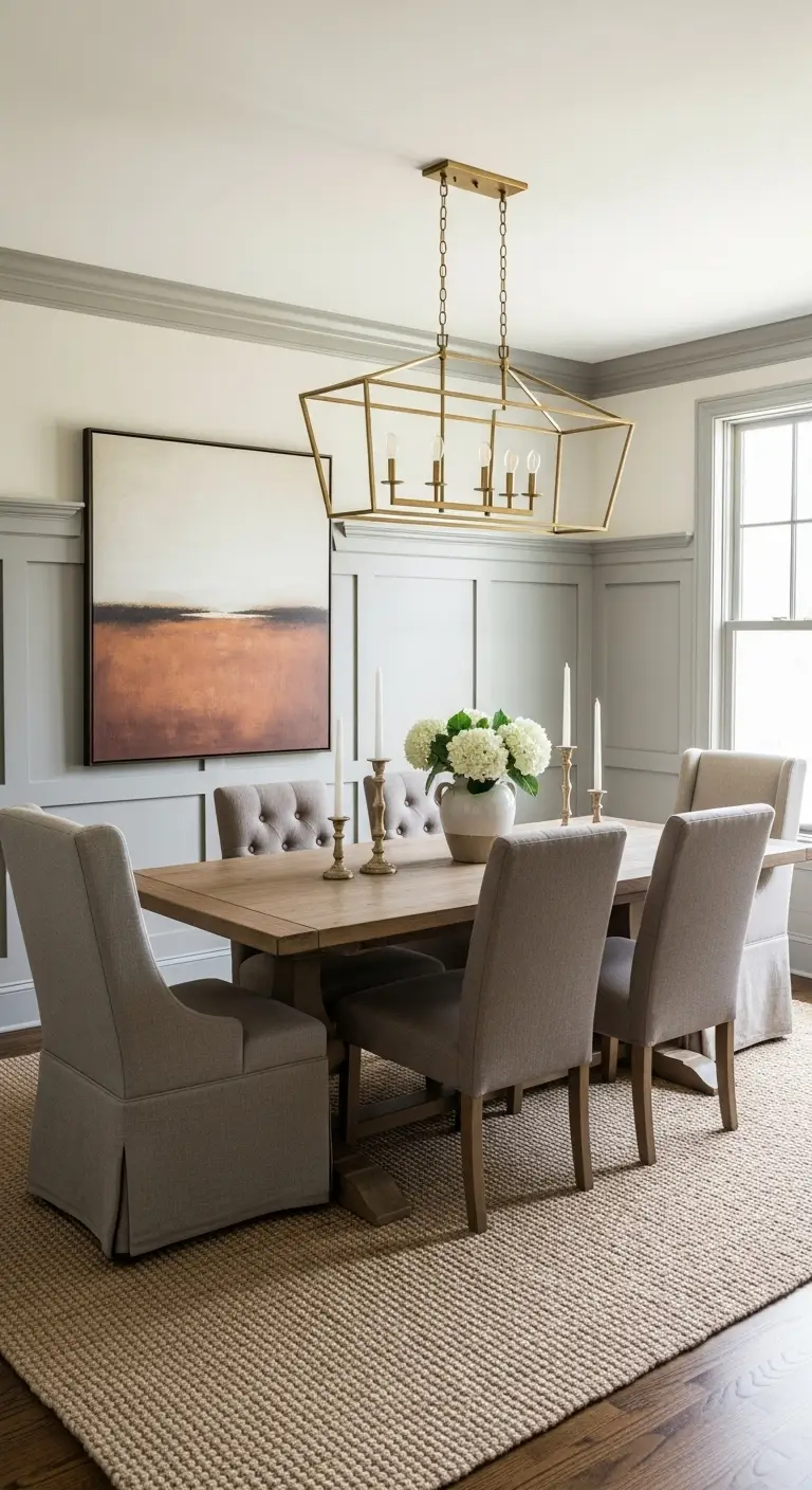 23. Transitional Wainscoting Dining Room