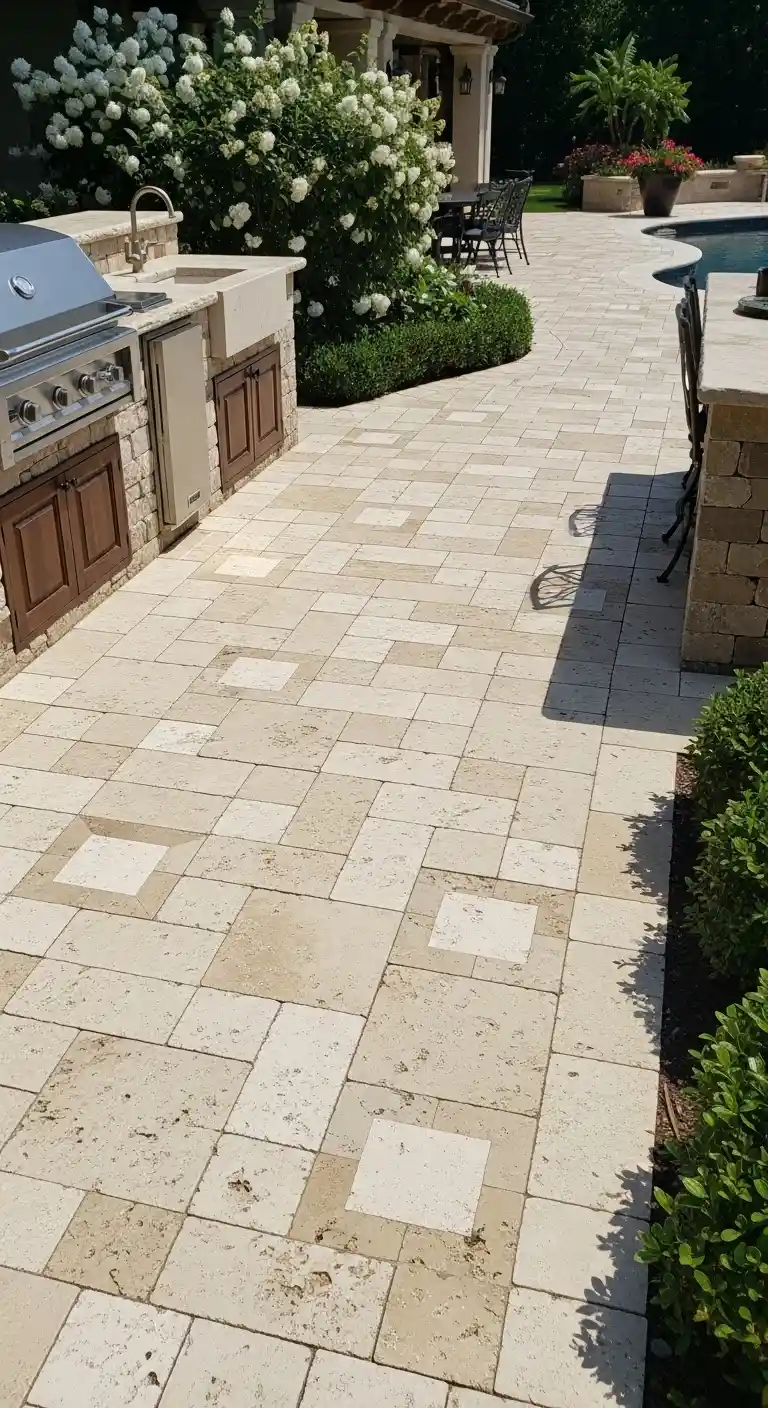 23. Travertine Patterned Pavers