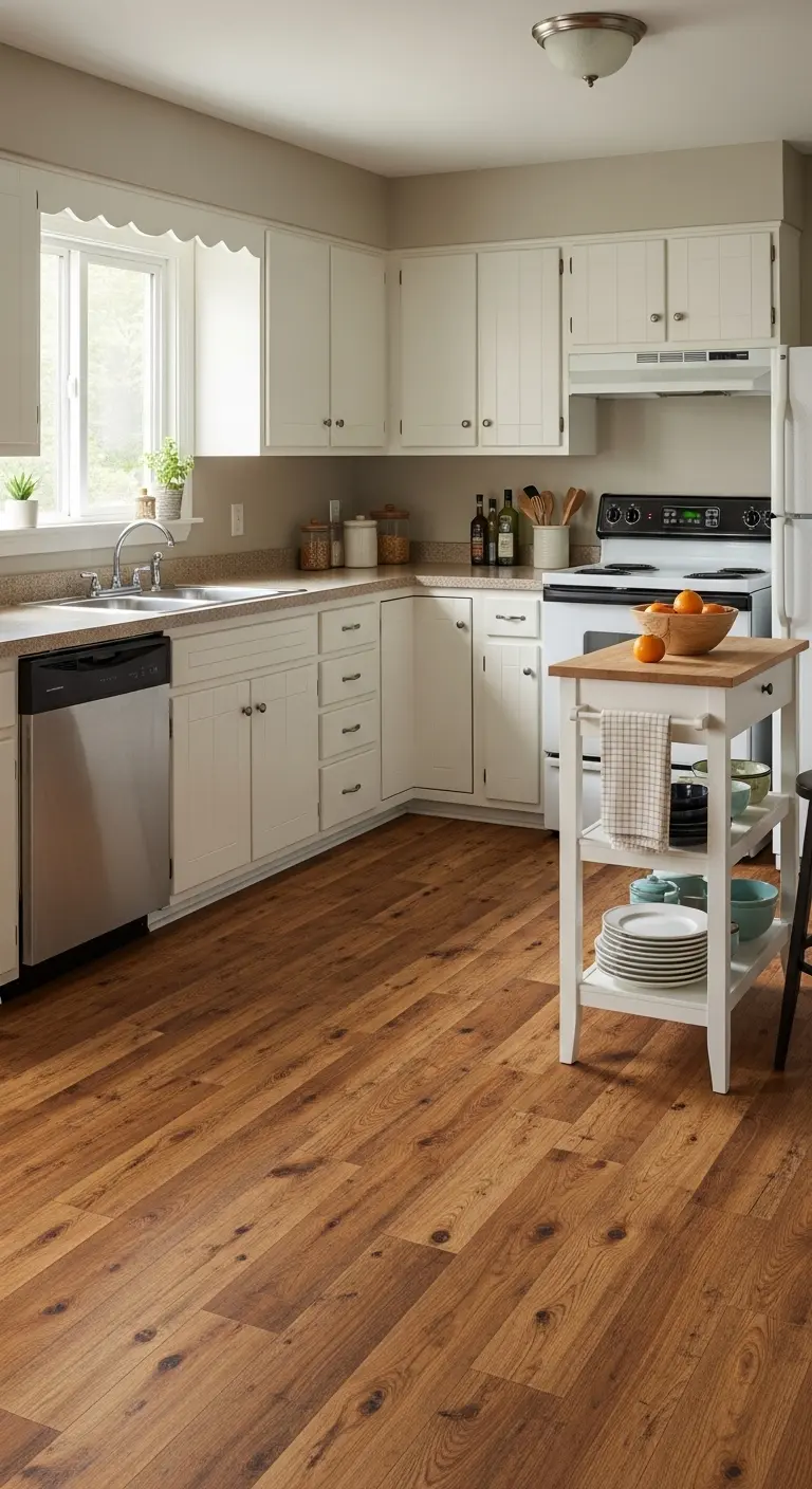 23. Vinyl Sheet with Wood-Inspired Planks