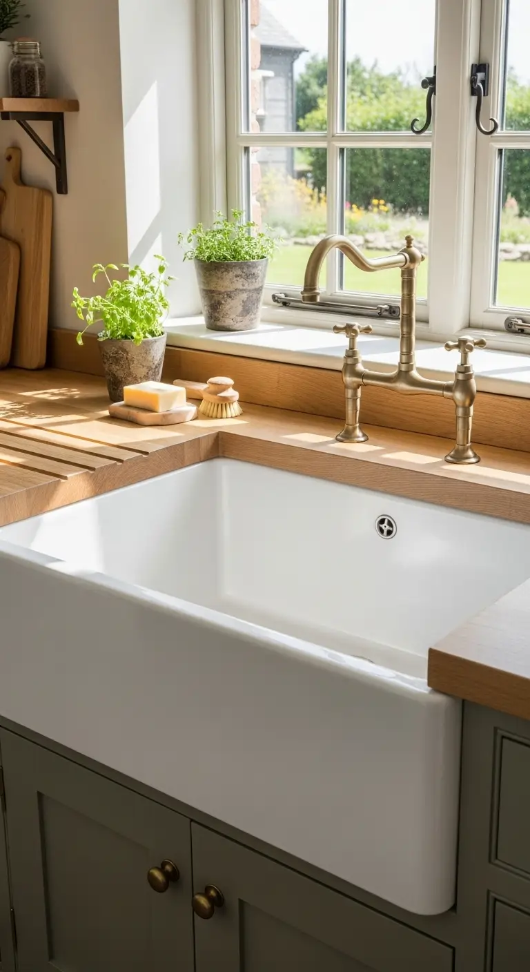 24. Fireclay Farmhouse Sink