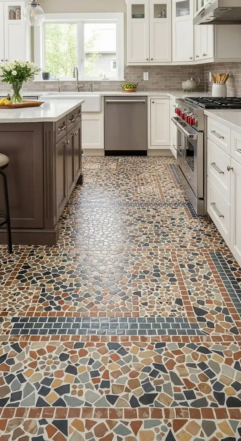 24. Mosaic Tile Flooring