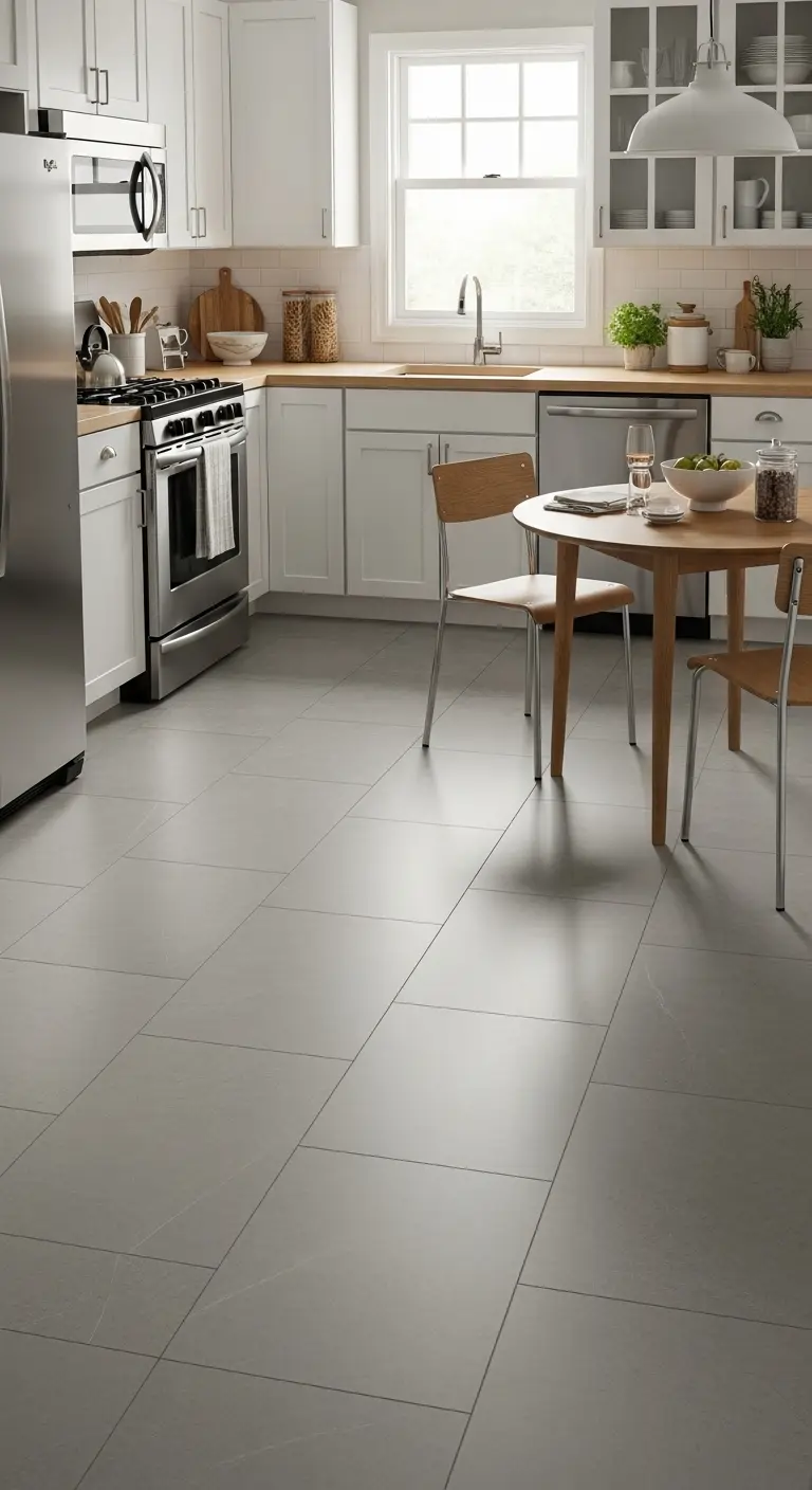 24. Soft Grey Porcelain Slabs