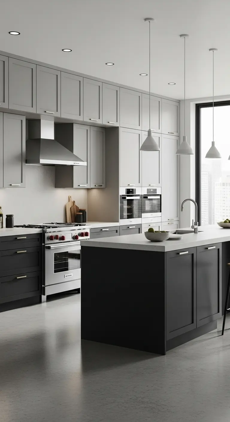 Two-Tone Matte Cabinets