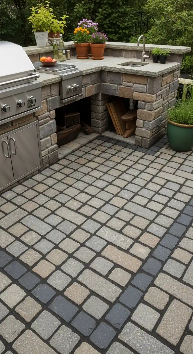 25. Cobblestone Flooring