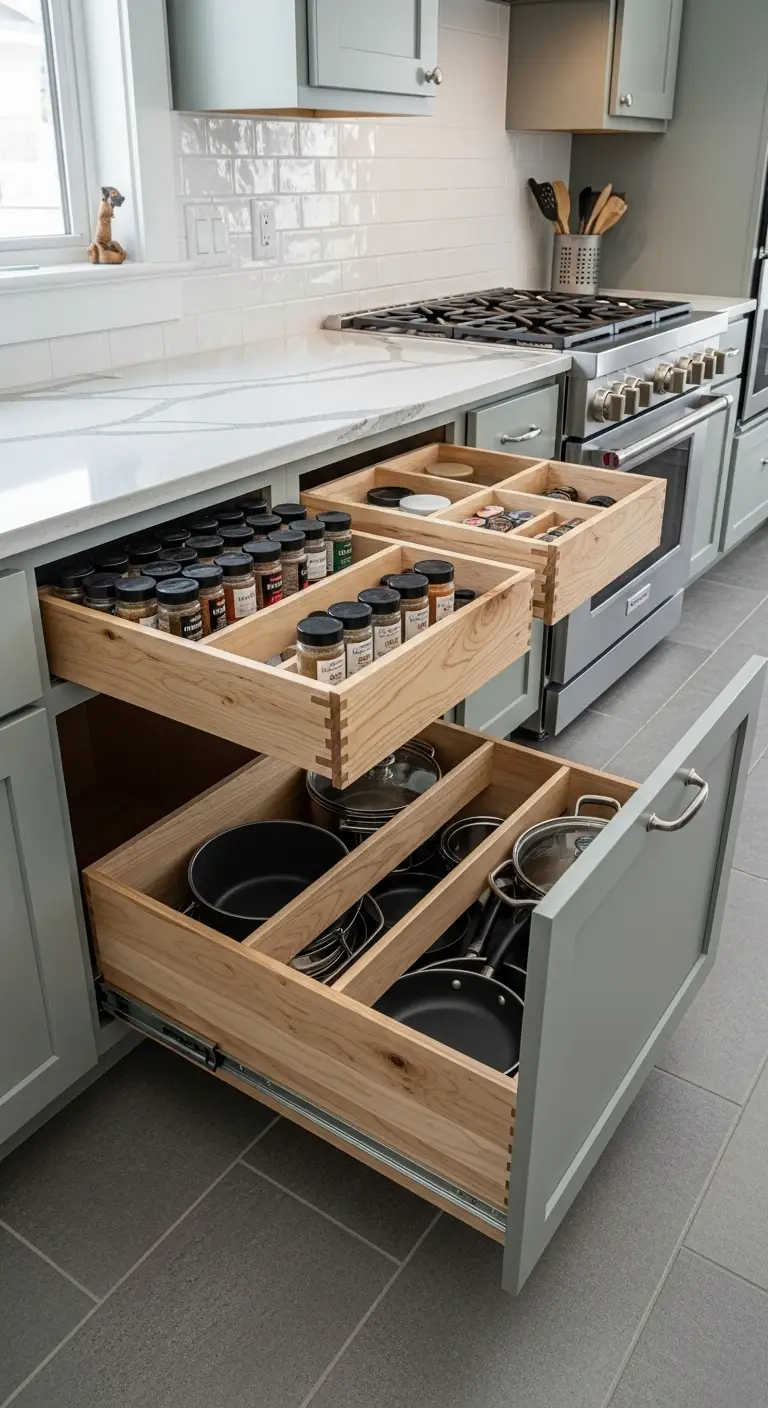 Custom Pull-Out Drawers