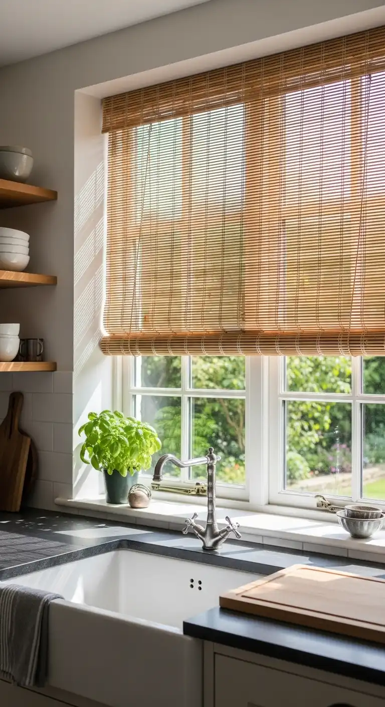 25. Eco-Friendly Bamboo Roller Blinds