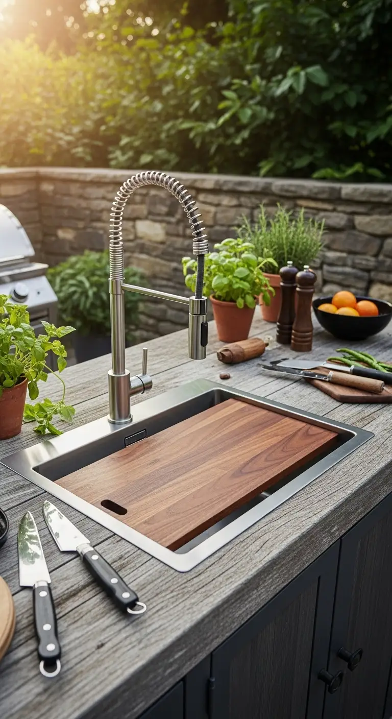 26. Sink with Integrated Cutting Board