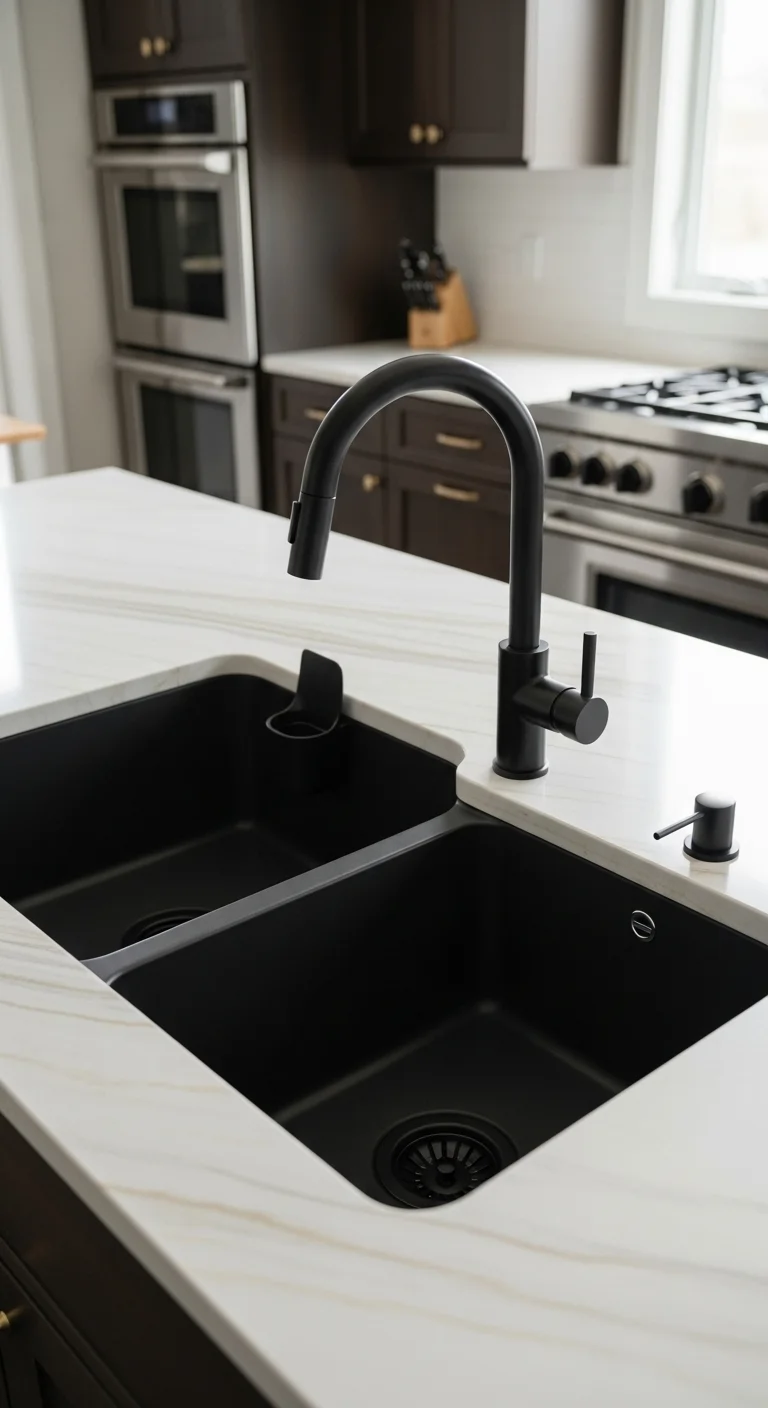 27. Matte Black Double Basin Sink