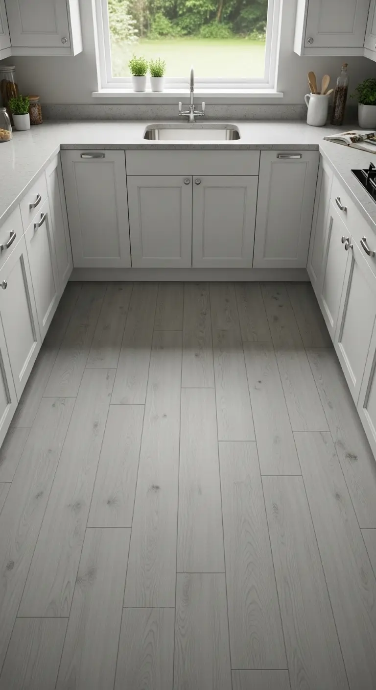 27. Soft Grey Laminate Planks