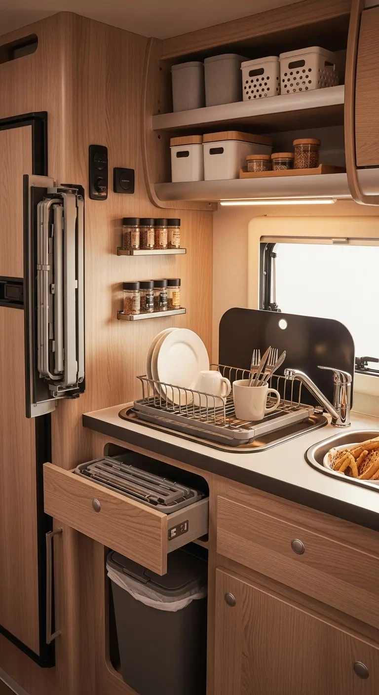 3. Add Foldable Dish Racks