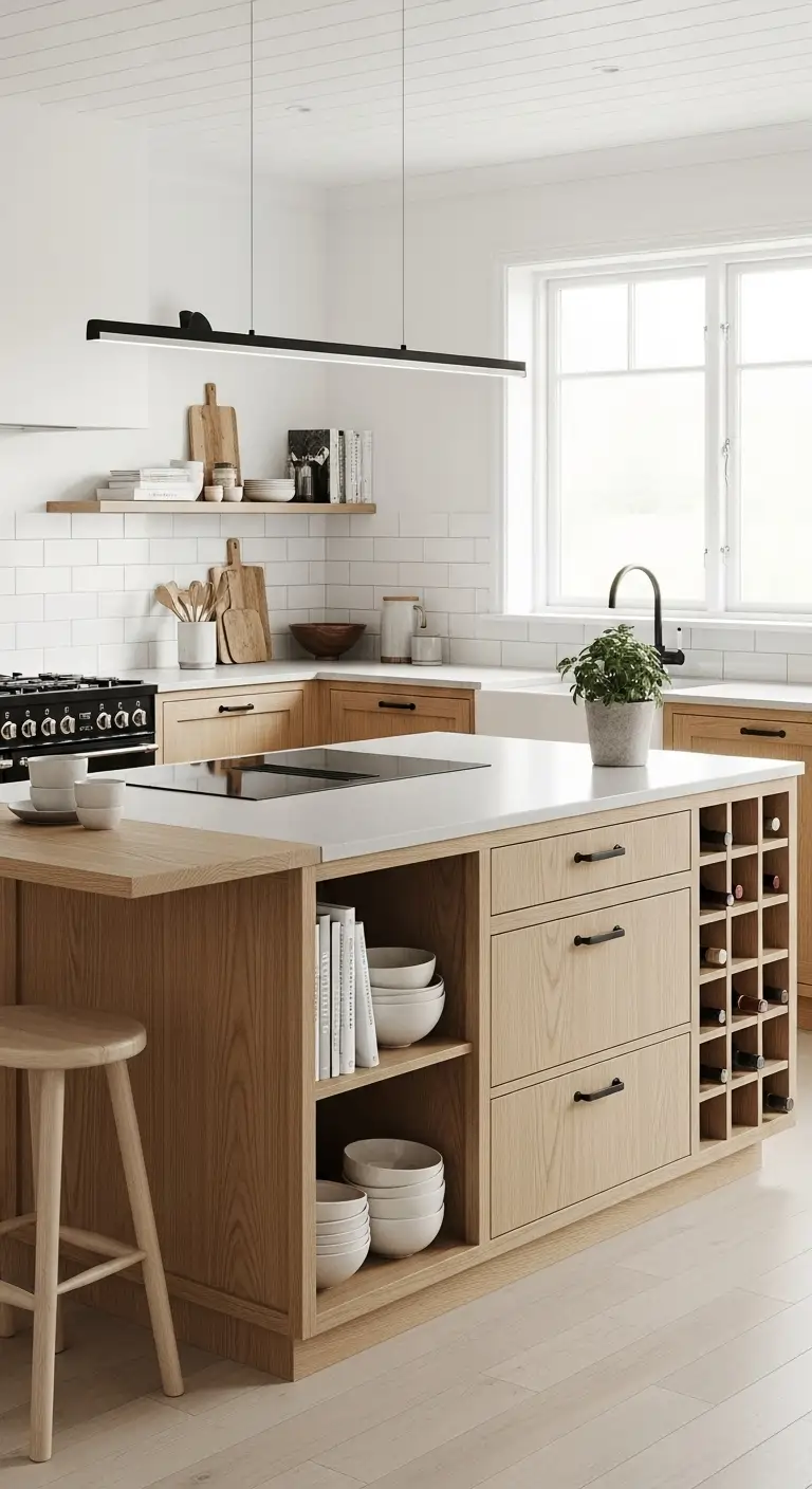 3. Functional Kitchen Island With Storage