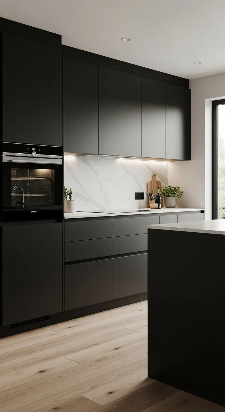 Matte Black Cabinets