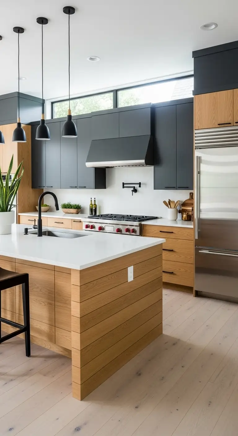 Mix Natural Wood and Matte Finishes