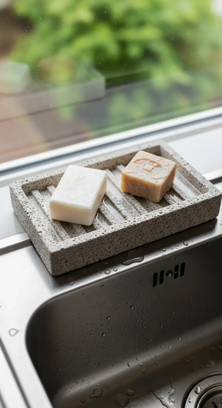 3. Stone Soap Tray for Modern Elegance
