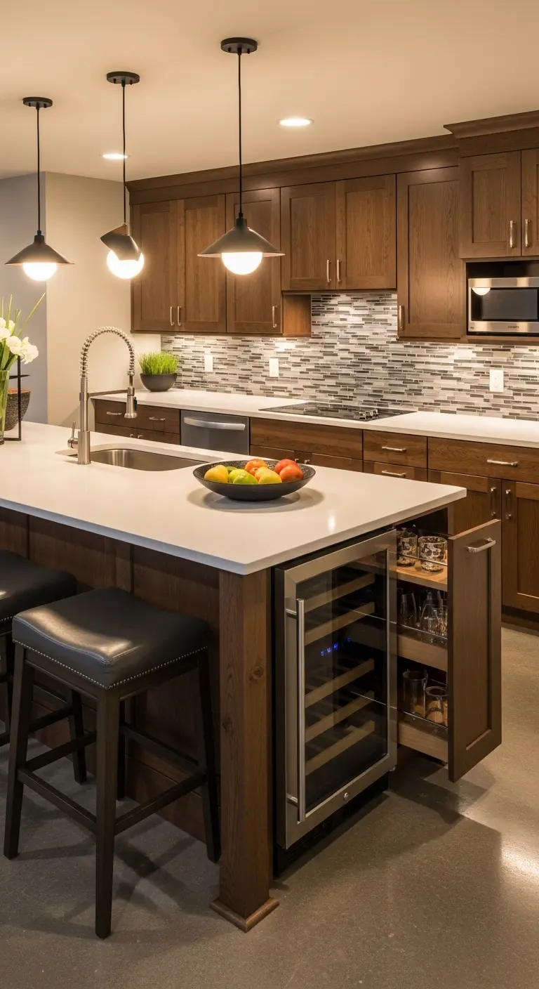 Open Concept Entertaining Island