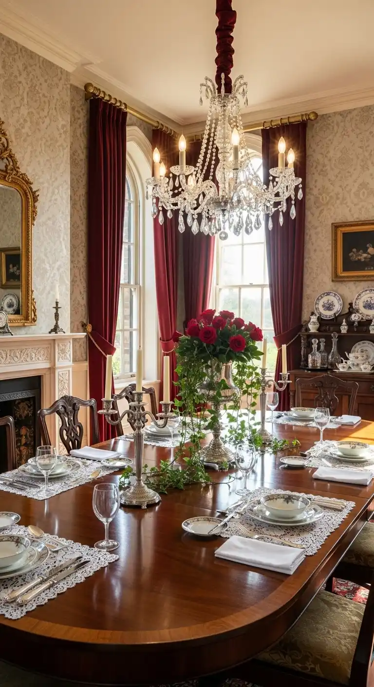 4. Patterned Wallpaper with Subtle Elegance