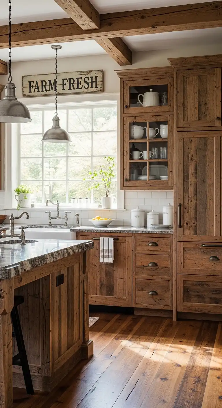 Rustic Reclaimed Wood Cabinets