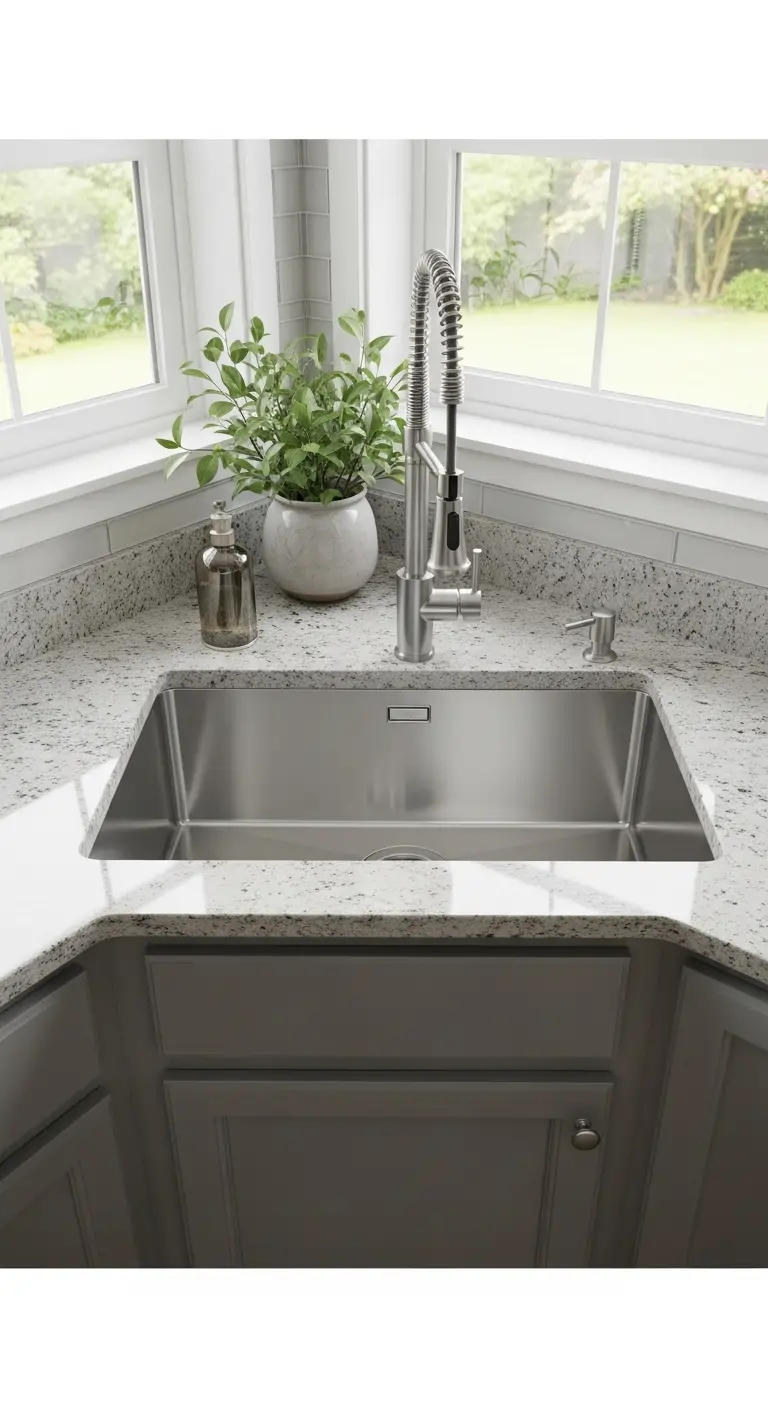 4. Single Basin Deep Corner Sink