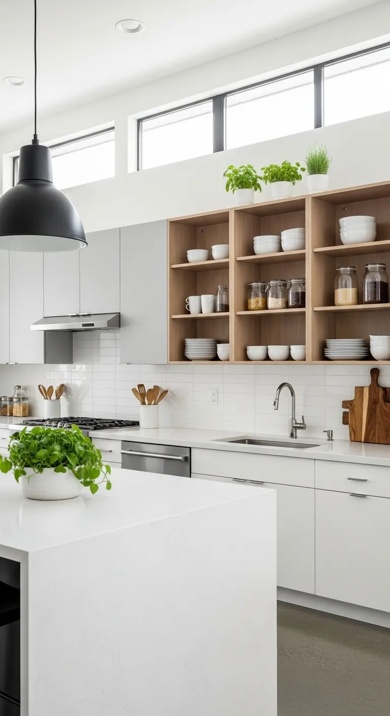 Choose Open Shelving for Visual Lightness