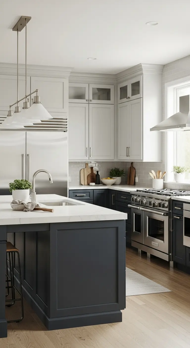 Experiment with Two-Tone Cabinetry