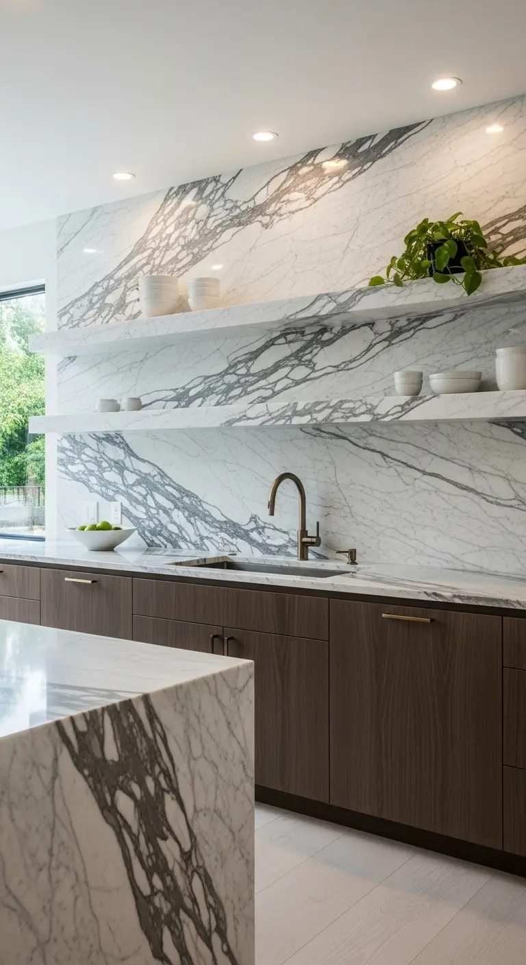 Floating Marble Shelves