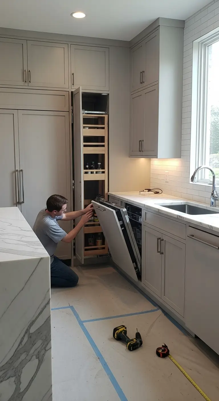 Hidden Appliances with Cabinet Panels