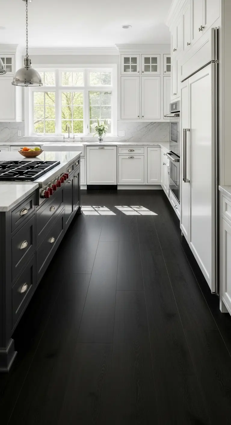 5. Luxury Vinyl Black Planks