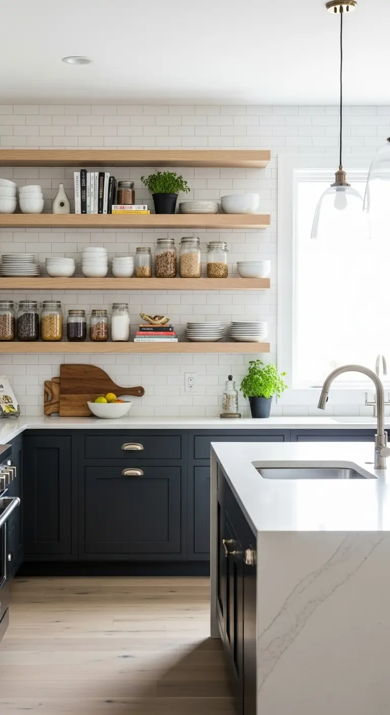 Open Shelving Cabinets