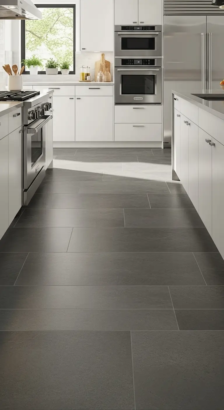 5. Stormy Gray Porcelain Tiles