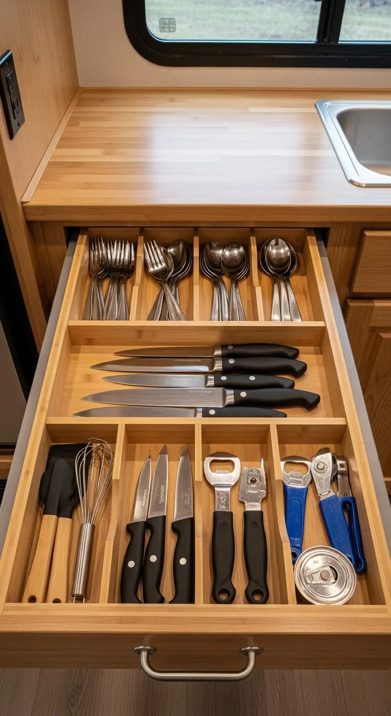 5. Use Drawer Dividers for Utensils