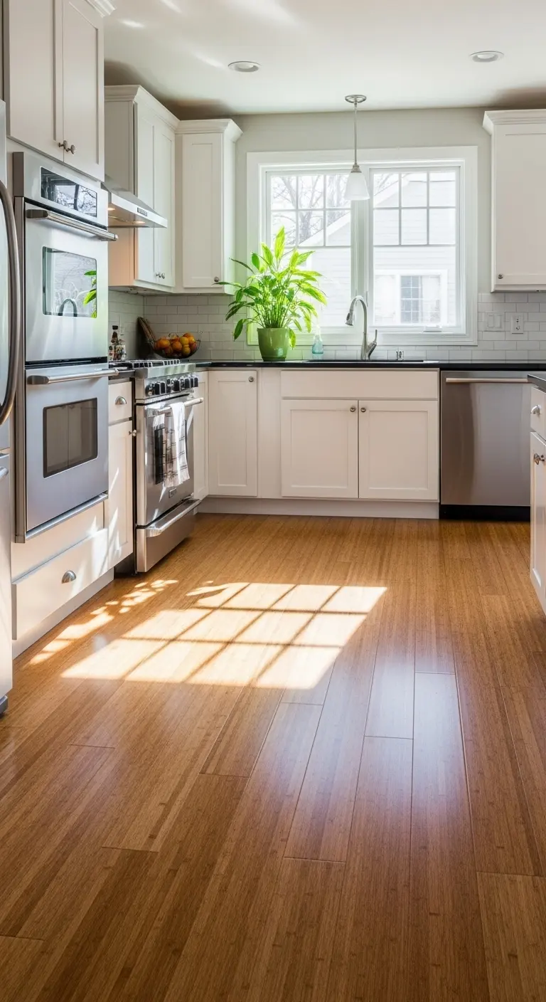 6. Bamboo Flooring for a Sustainable Kitche