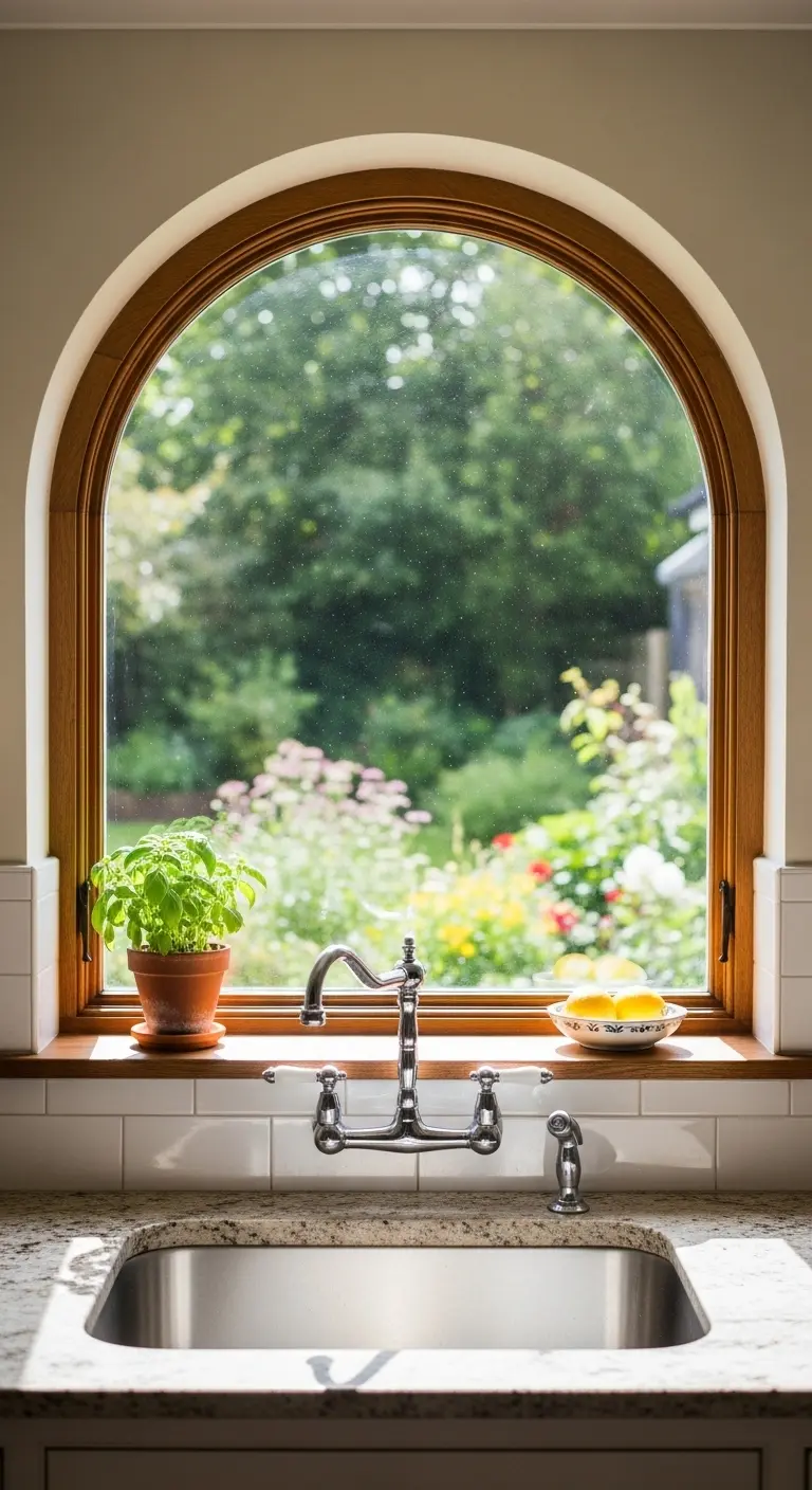6. Garden Window with Planter Box