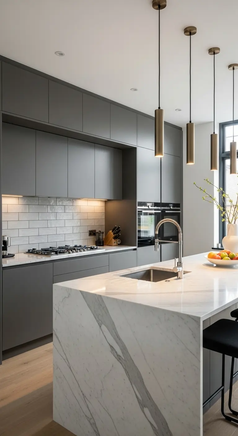 Install Sleek Handleless Cabinets