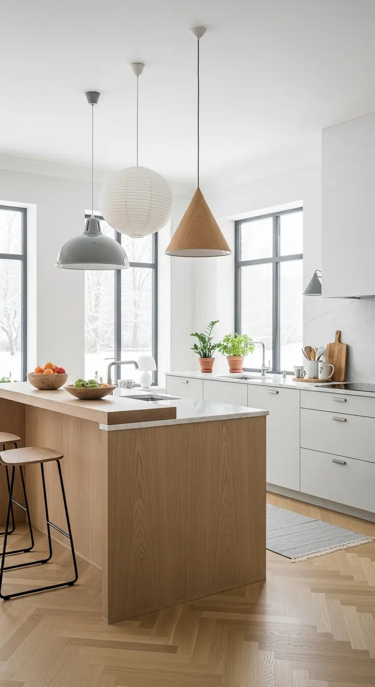 Scandinavian Lighting with Pendant Fixtures