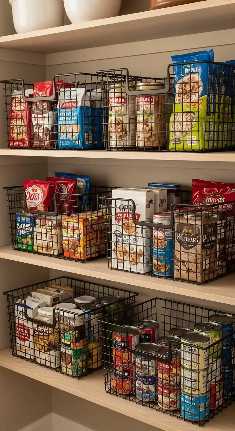 6. Stackable Baskets for Vertical Space