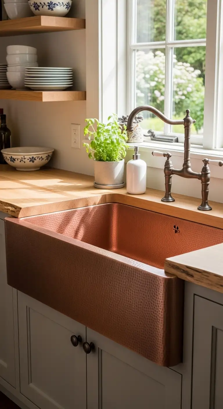 7. Apron-Front Copper Sink