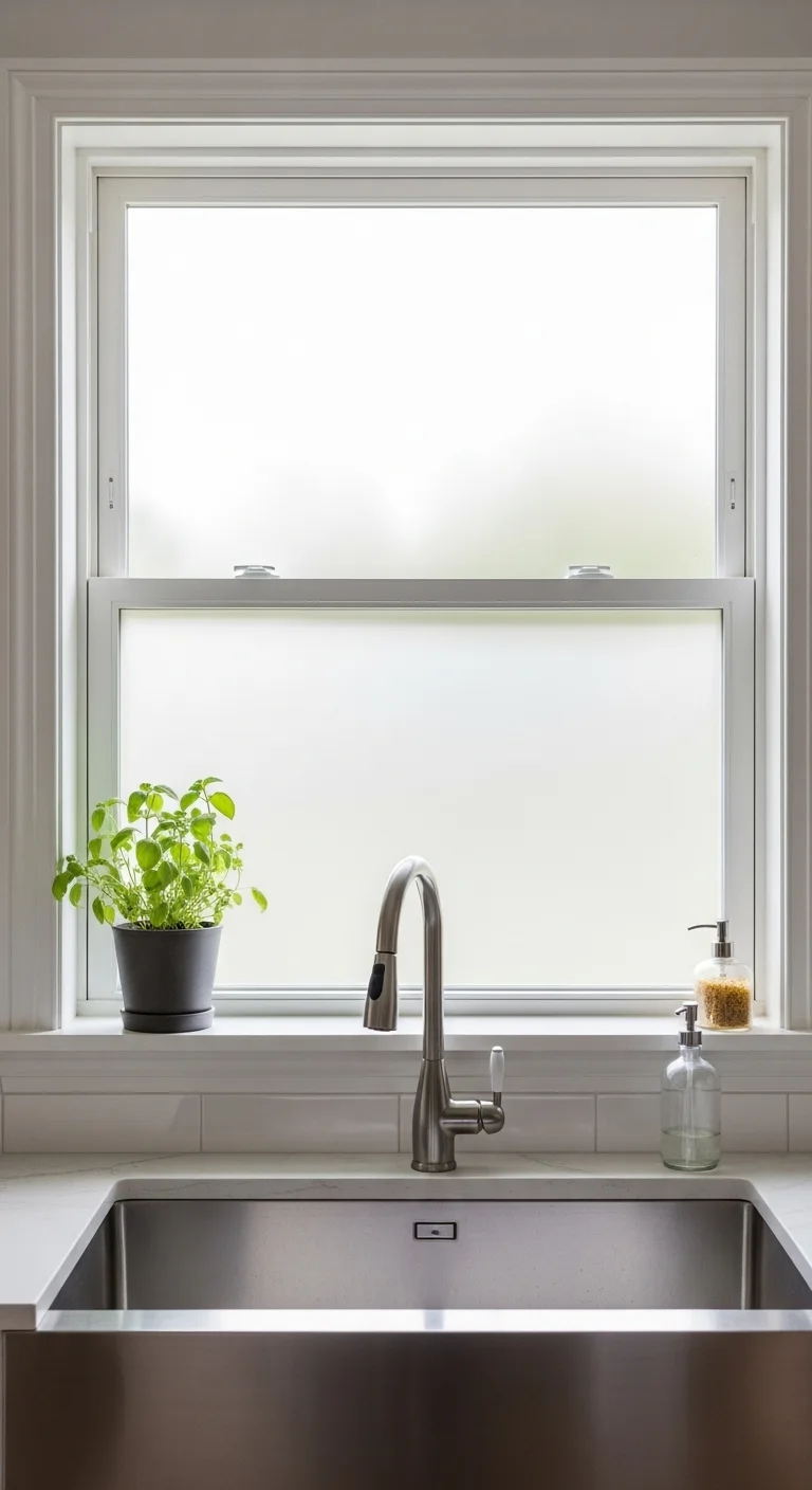 7. Frosted Glass for Subtle Privacy