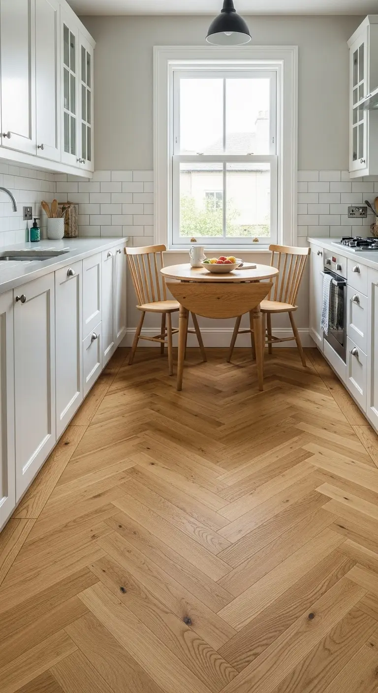 7. Herringbone Light Oak