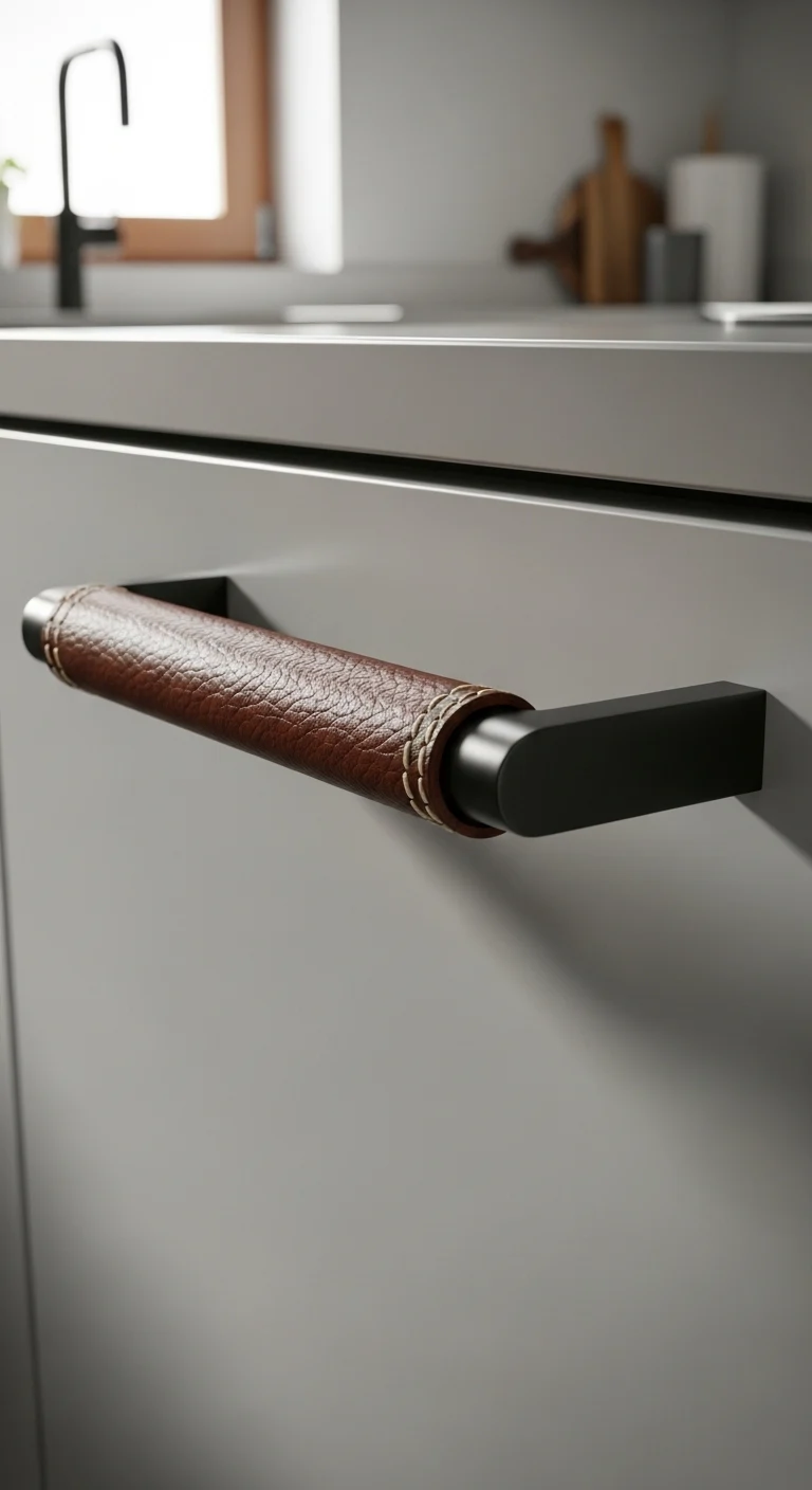Leather-Wrapped Handles for Unique Texture