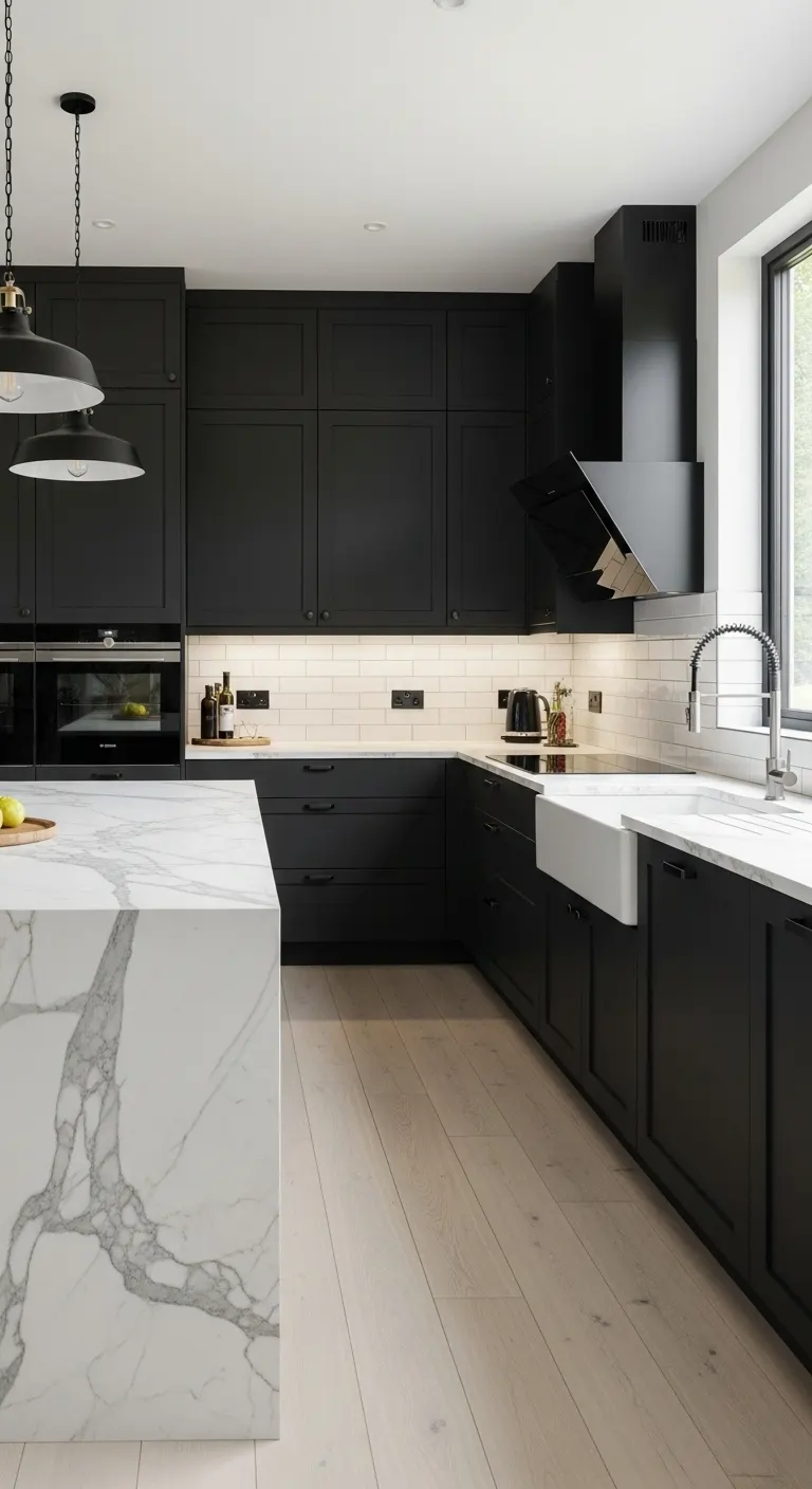 Matte Black Cabinets