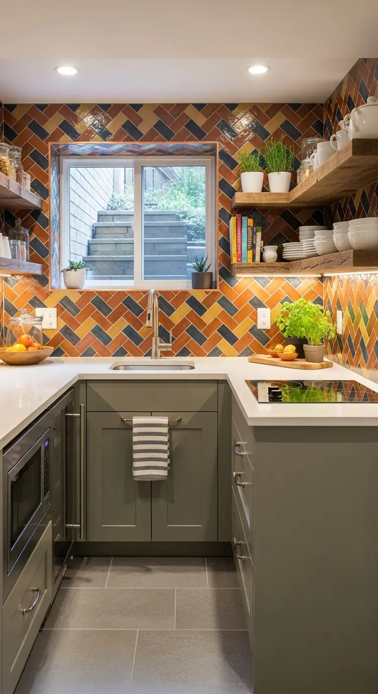 Statement Backsplash That Defines the Space