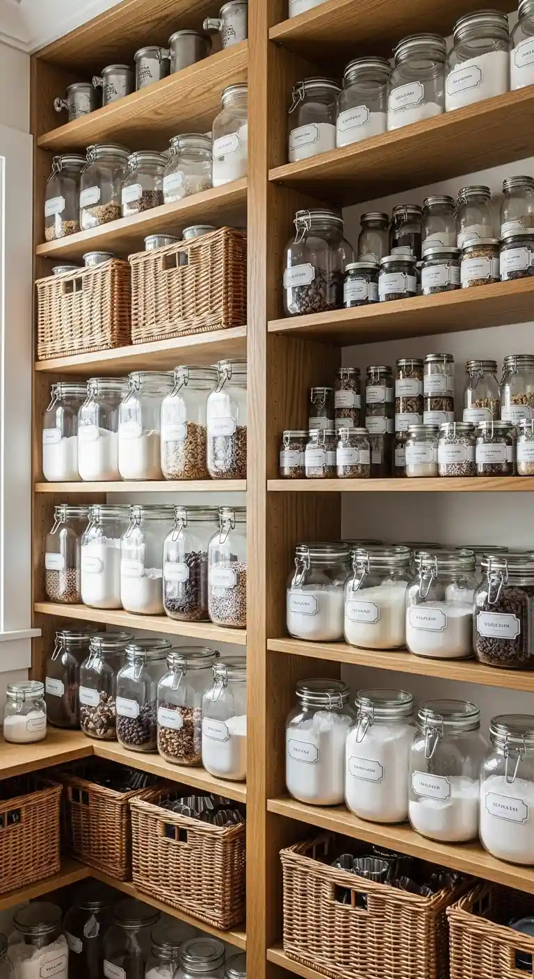 7. Store Baking Essentials in Matching Jars