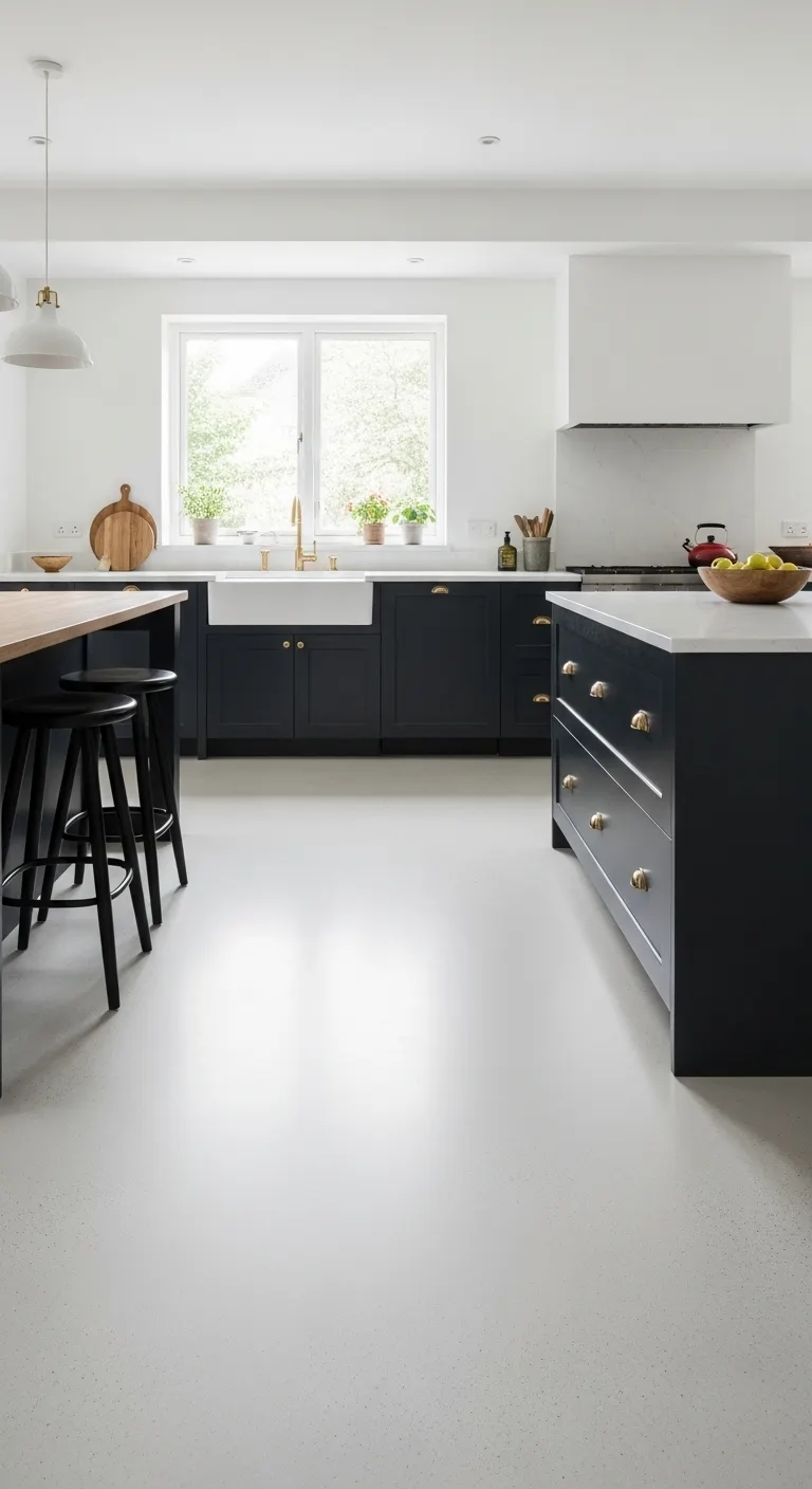 7. Whitewashed Concrete Floors