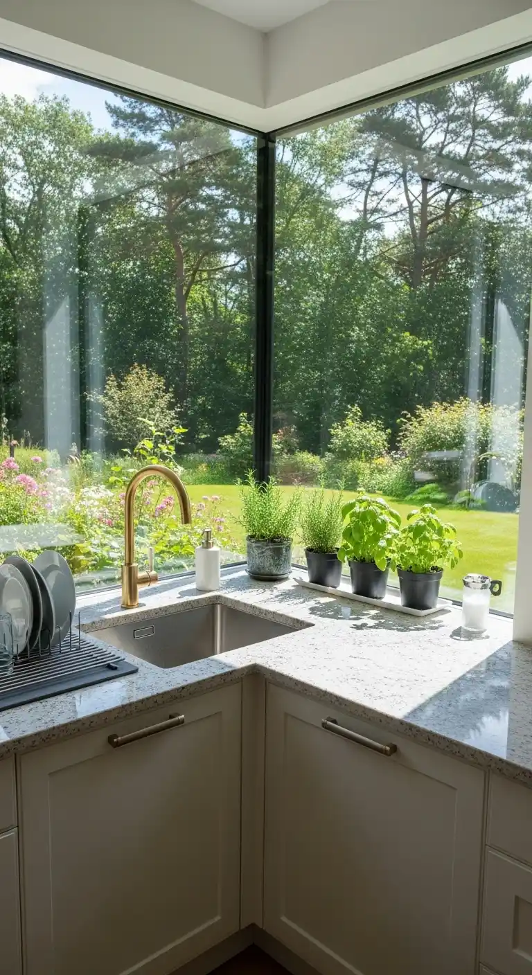 8. Corner Window for Expansive Light