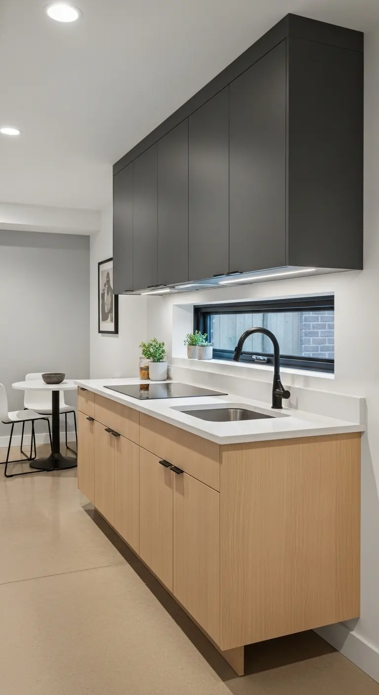 Floating Cabinets for an Open and Airy Feel