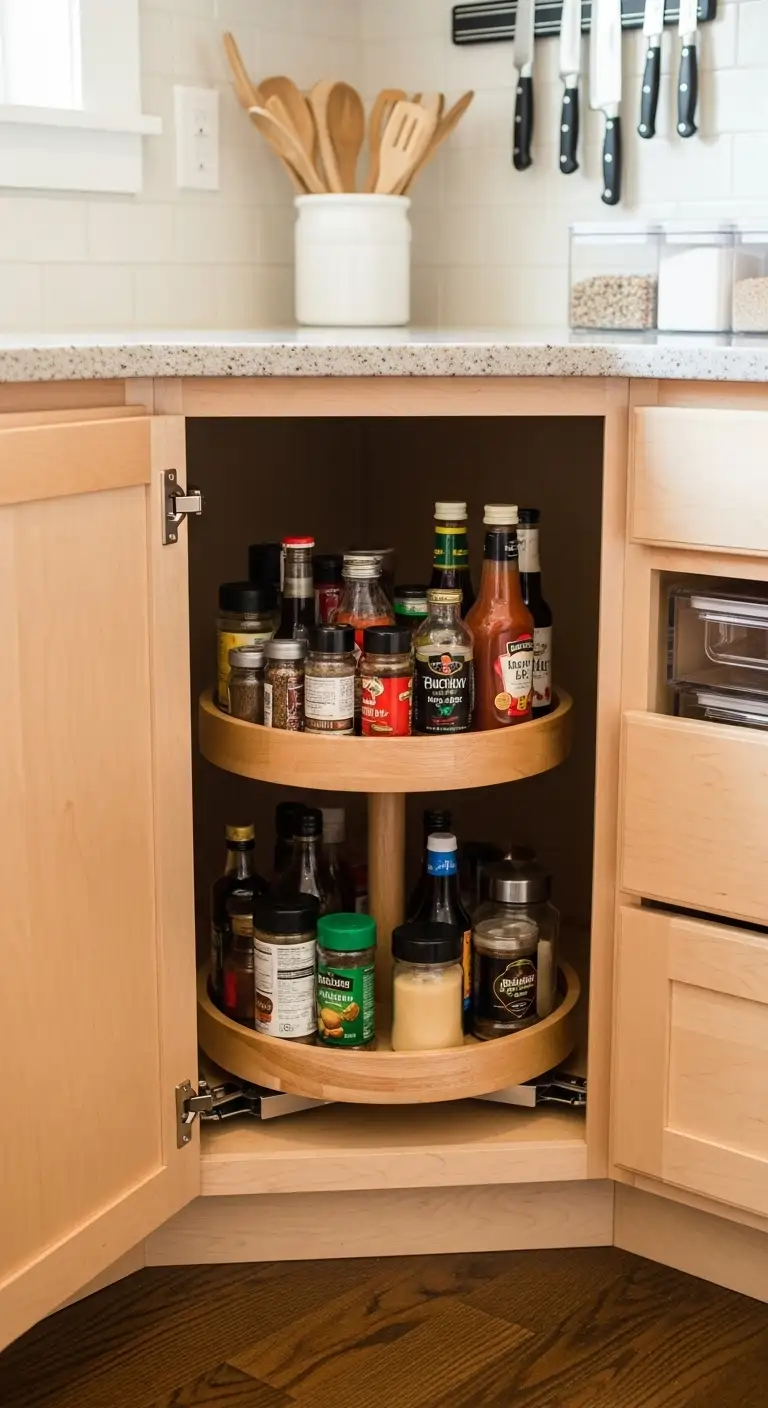 8. Install a Lazy Susan in Cabinets