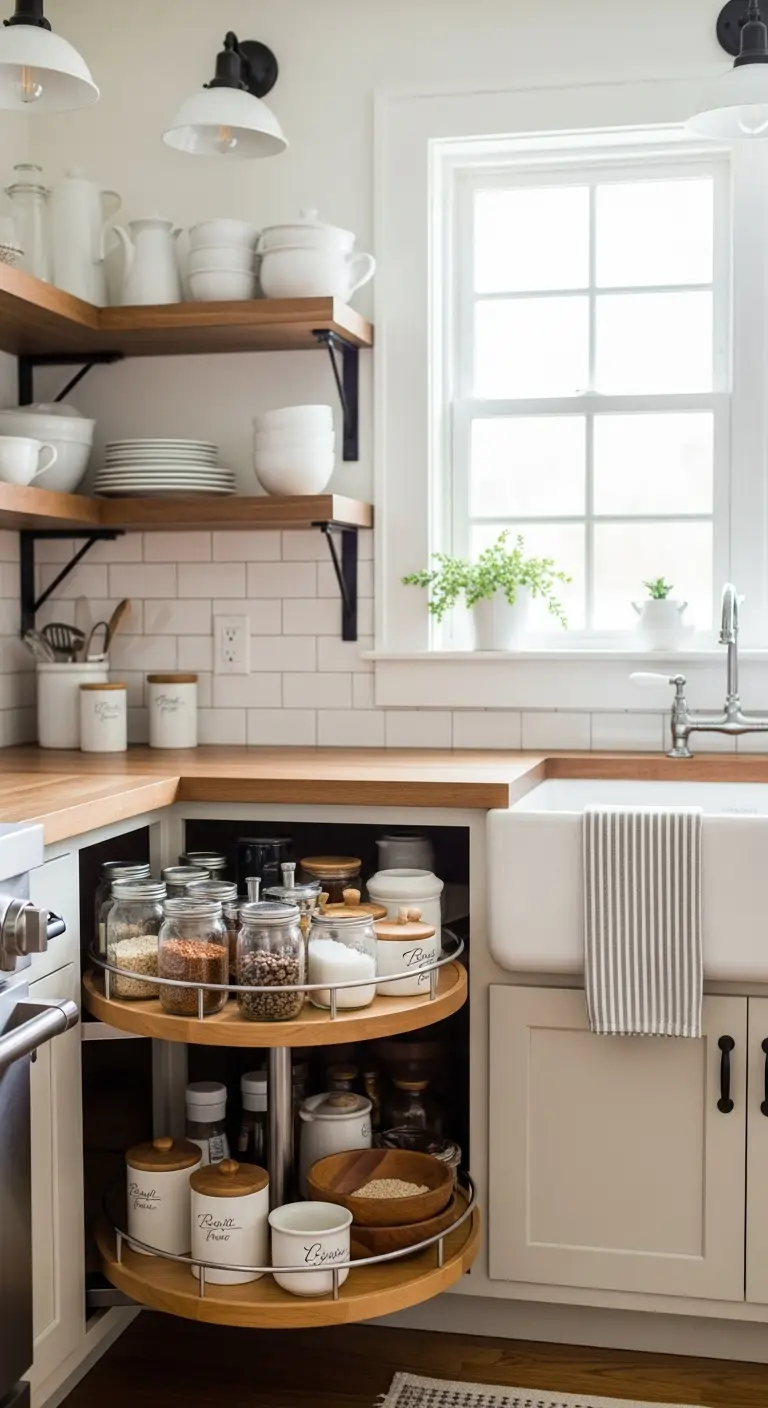 8. Lazy Susans for Corner Cabinets
