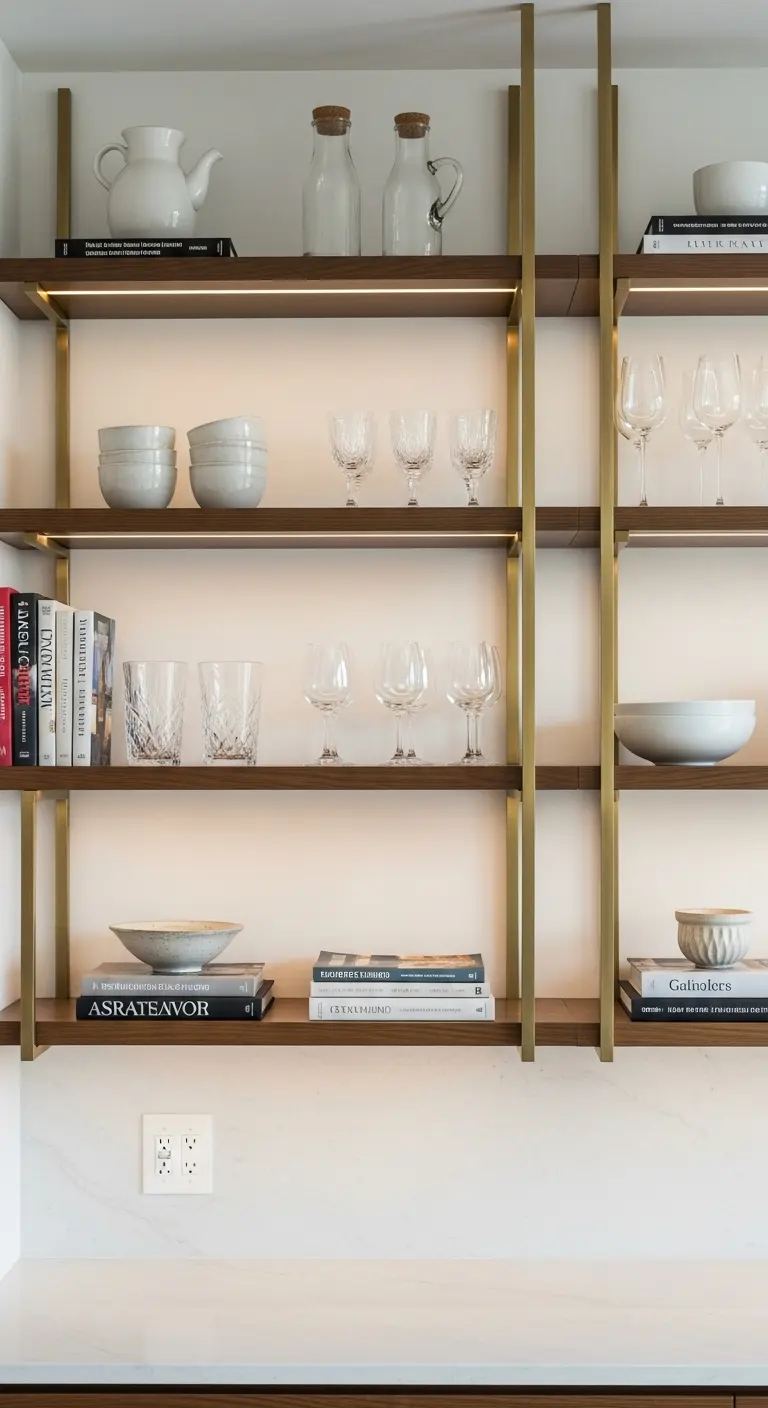 Open Shelving with Designer Styling