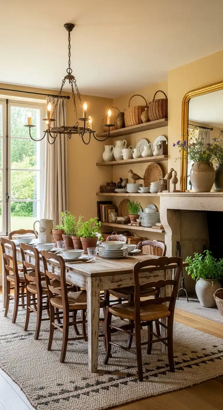 8. Rustic Shelving Displays