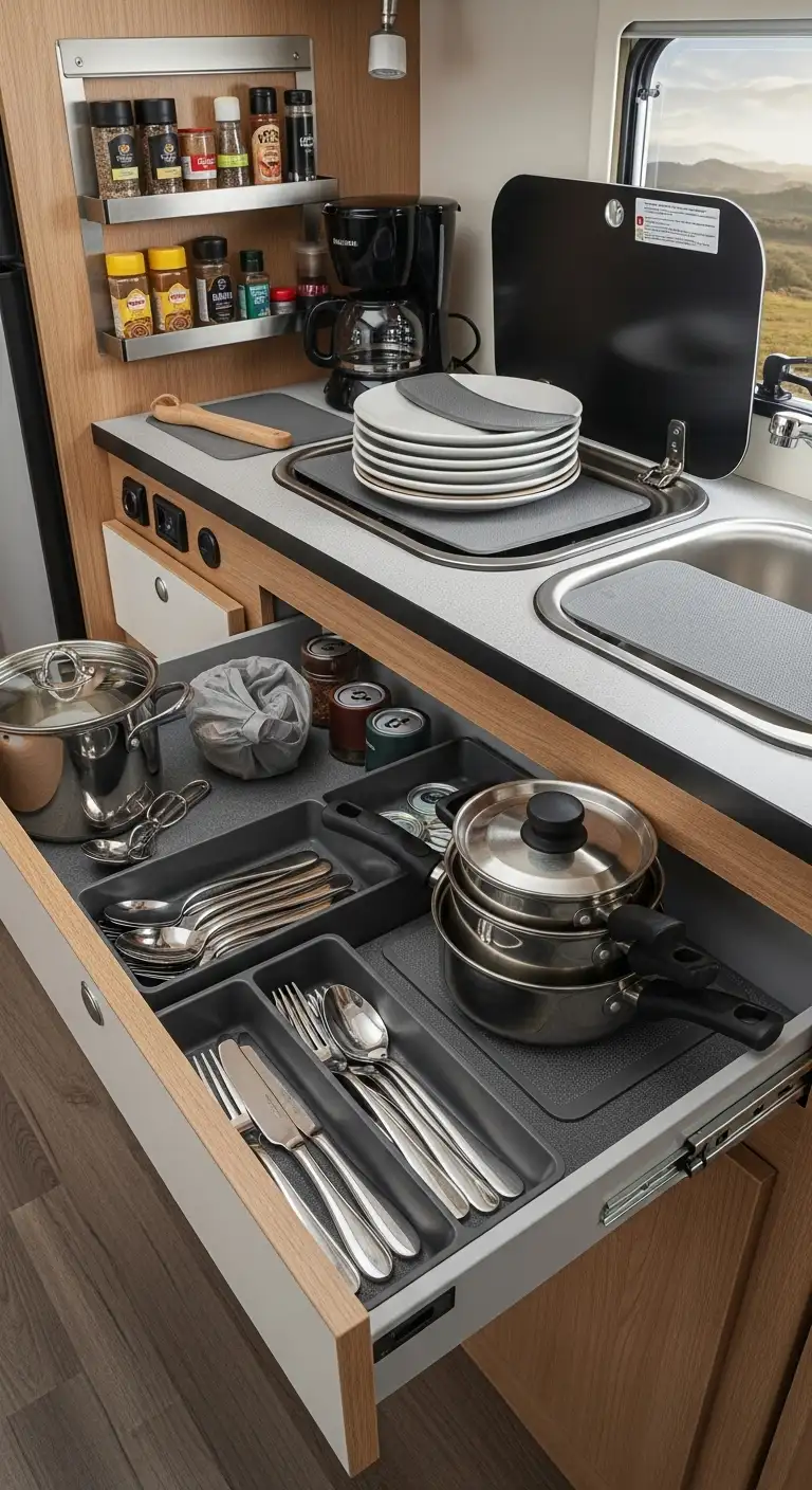 8. Secure Everything with Non-Slip Liners